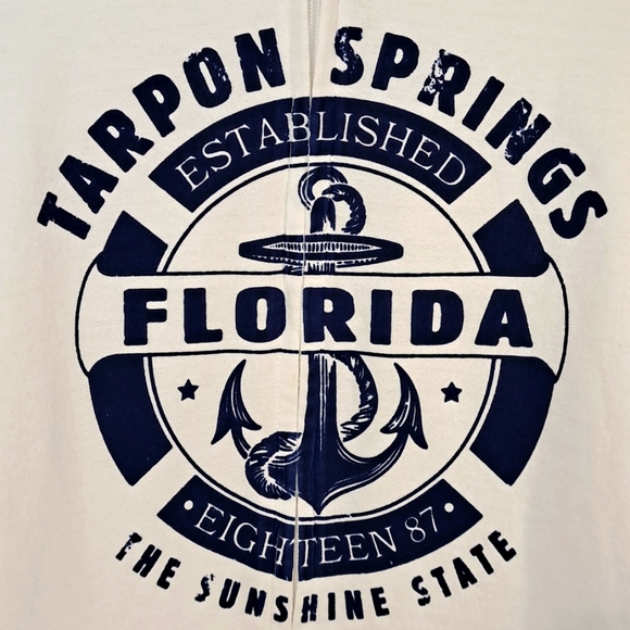 ‼️💰‼️Tarpon Springs, FL Hooded Sweatshirt Zip Jacket - Picture 3 of 4